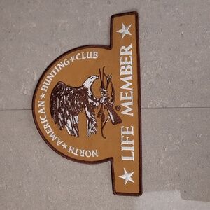 North American Hunting Club Life Member large embroidered tan & brown patch